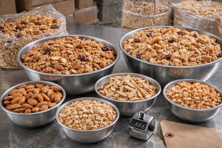 Illustrated placeholder for article titled Almonds in Granola and Cereal: Cut Selection, Roast Style and Cost Control