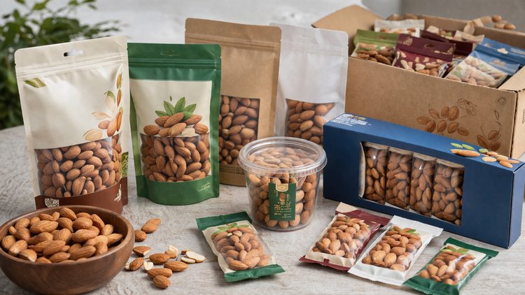 Illustrated placeholder for article titled Retail Almond Snack Packs: Formats, Claims and Pack Architecture